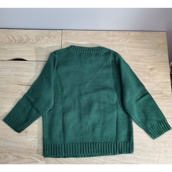 B.T. Kids Green Christmas Reindeer Sweater Size 2T - Picture 5 of 5